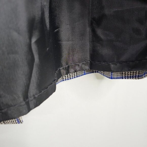 Vintage PENDLETON Wool Skirt Straight GRAY BLACK BLUE PLAID size 12 Chic Preppy - Picture 5 of 9